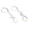 "Sea Opal" Glass Briolette Sterling Silver Lever Back Earrings Moonstone Chips product 3